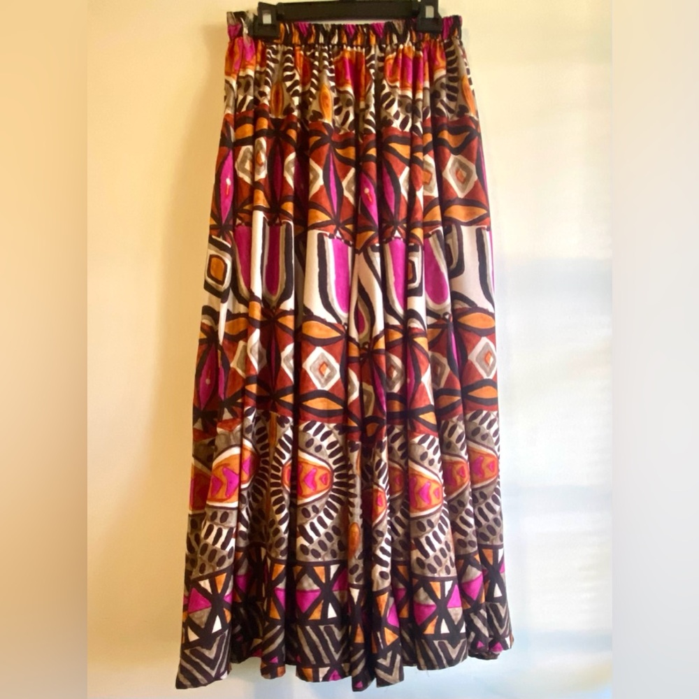 Cato Multicolor Geometric Maxi Circle Skirt